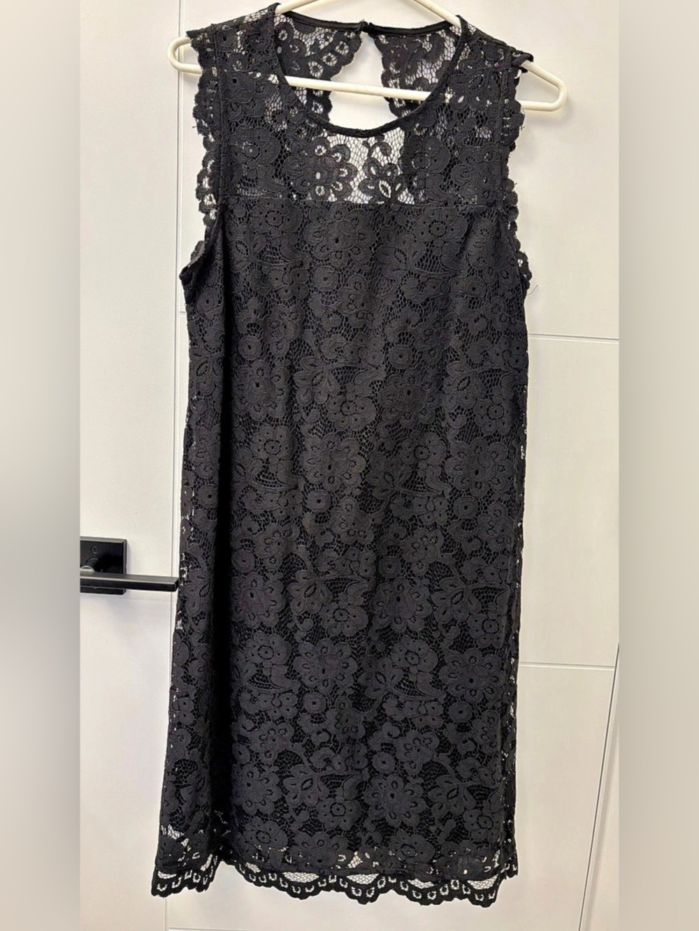 Reitmans Black Floral Lace Mini Dress Size Medium NWT